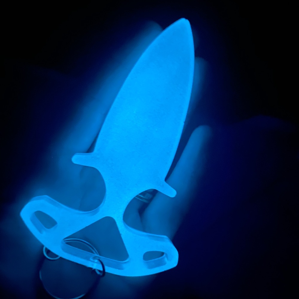 Glow in the dark self defense keychain